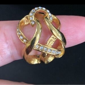 Stainless Steel Ring gold tone